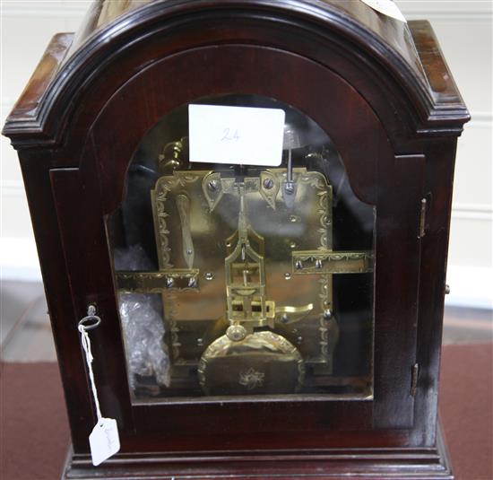 Richard Booth, London. A George III mahogany bracket clock, H.1ft 5in.